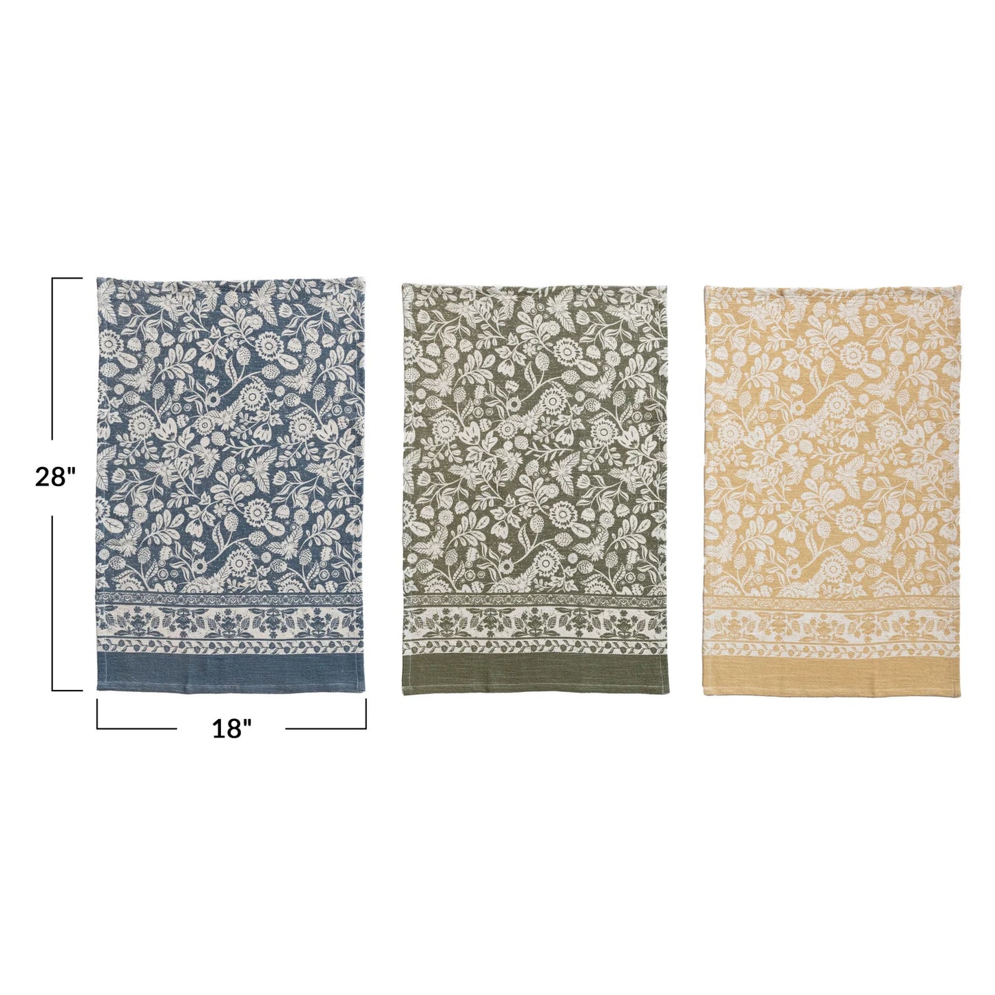 S/3 Floral Tea Towels