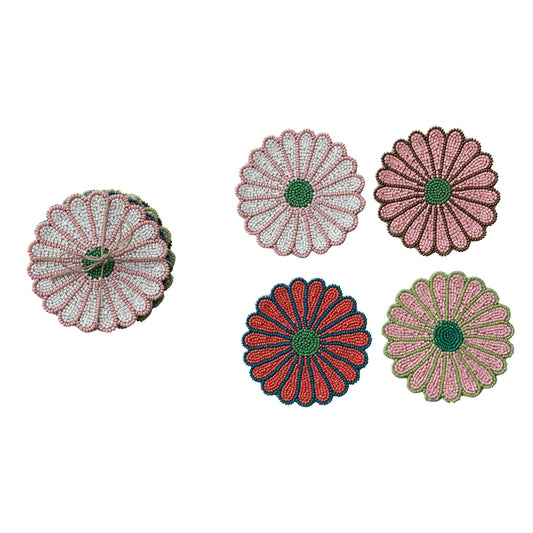 Beaded Flower Coasters