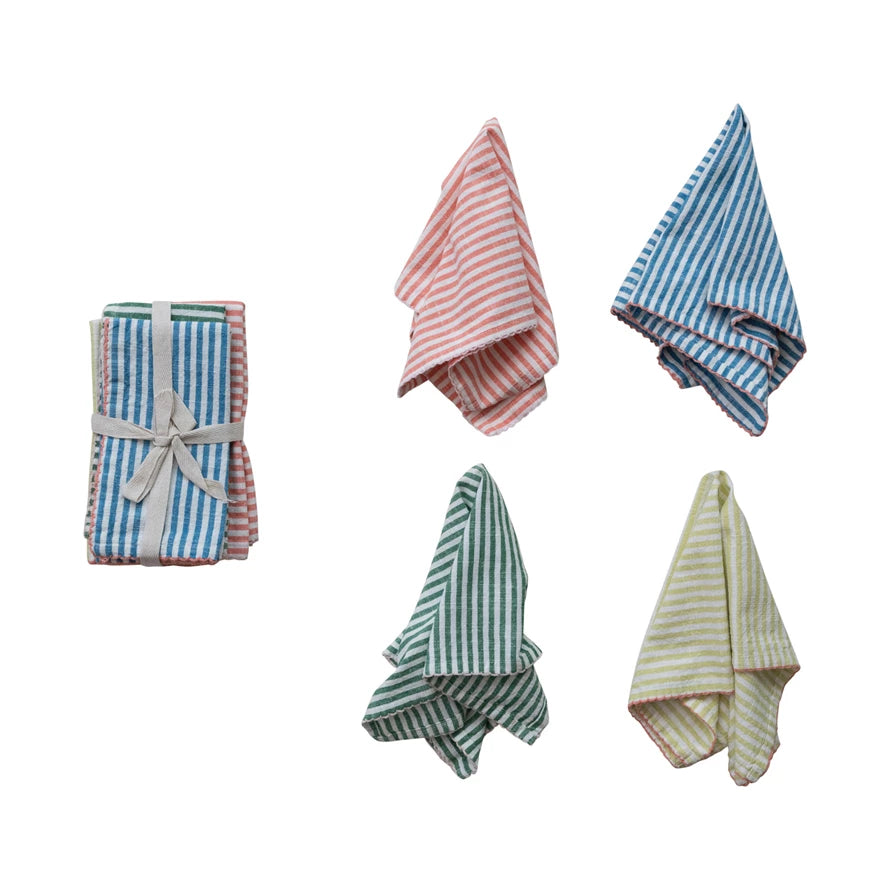 Cotton Striped Napkins S/4