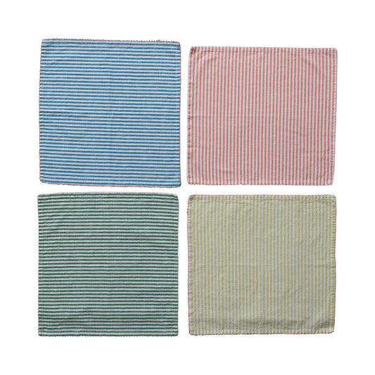 Cotton Striped Napkins S/4