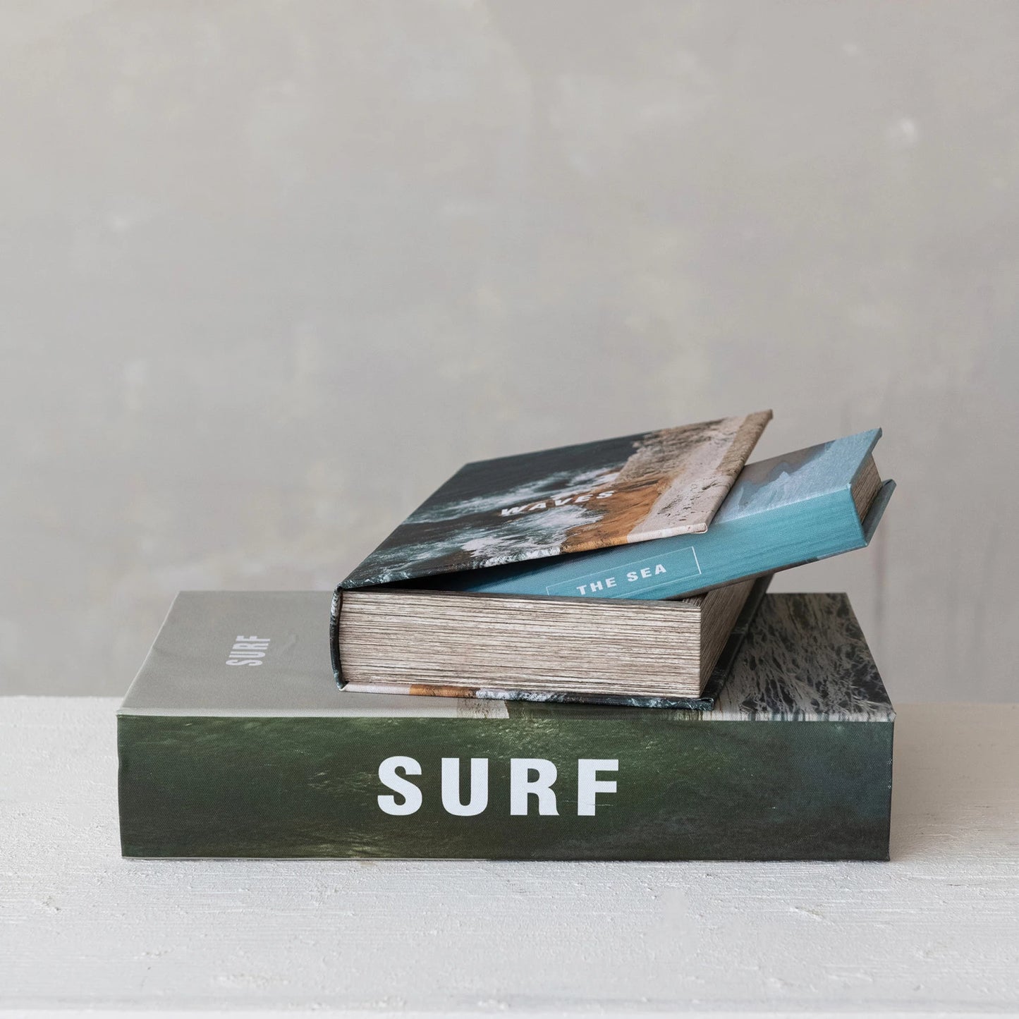 Surf, Waves, The Sea Book Storage Boxes, Set of 3