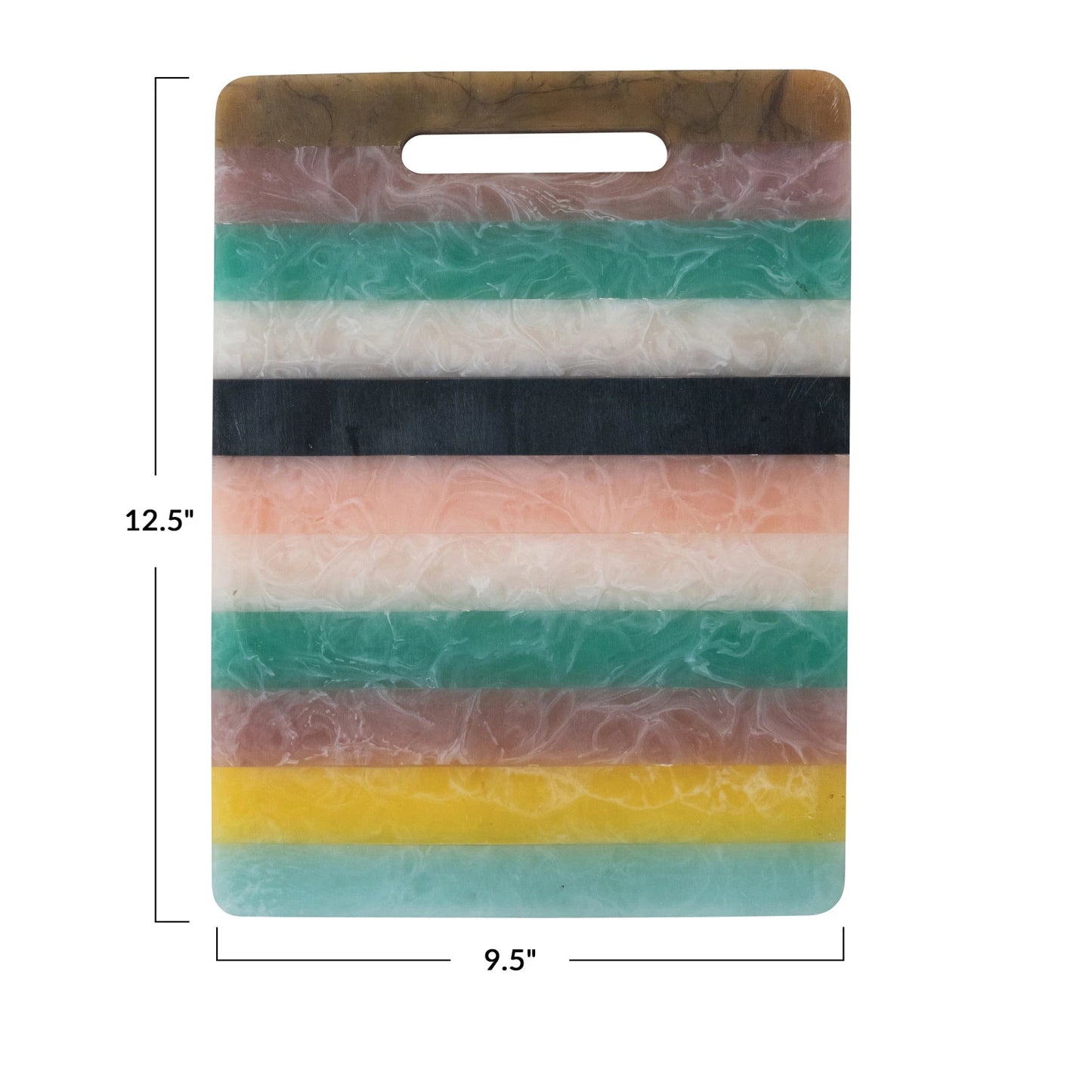 Marbled Resin Striped Cheese/Serving Board