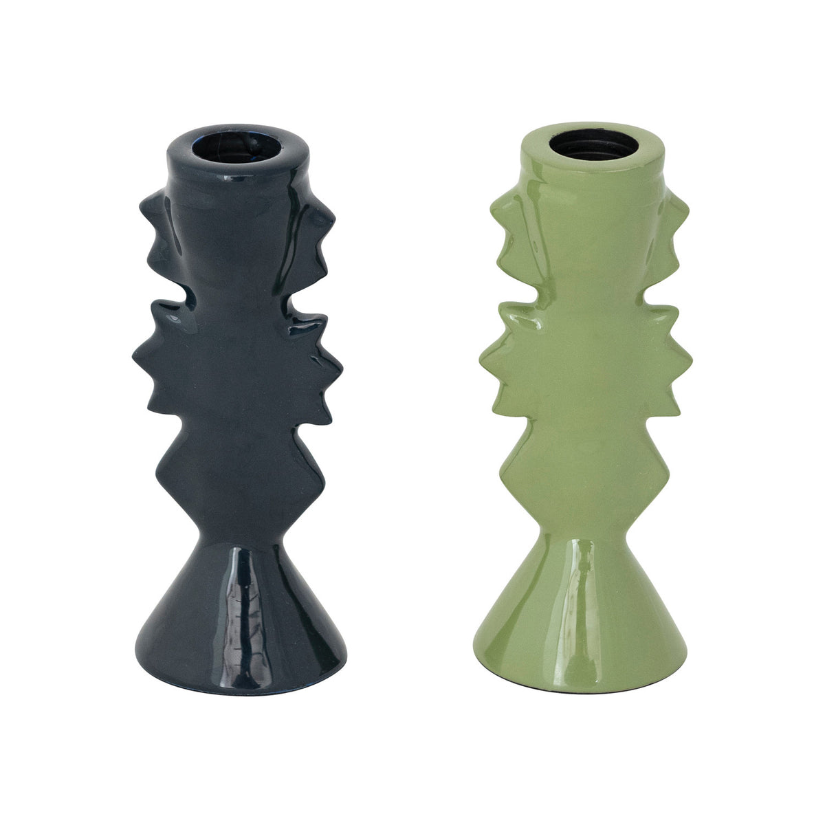 Enameled Aluminum Taper Holder, 2 Colors
