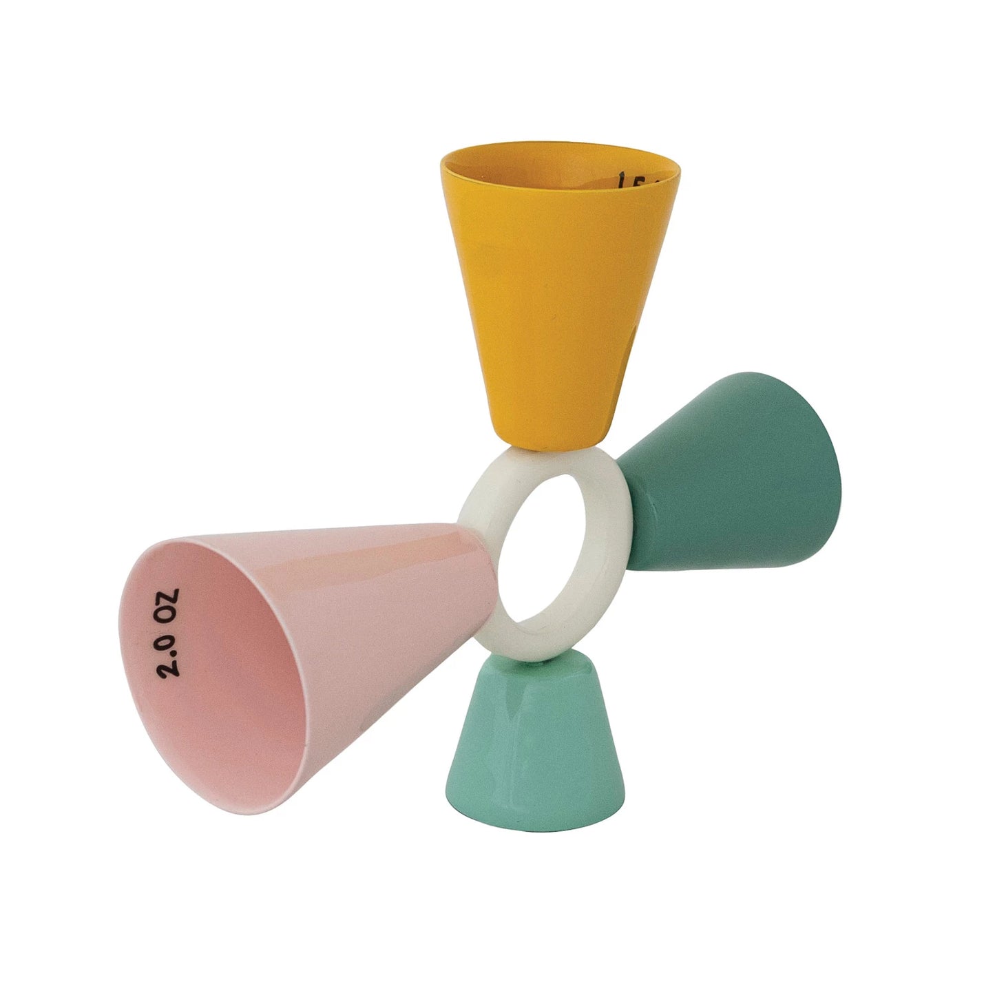 Enameled Metal 4-Way Jigger