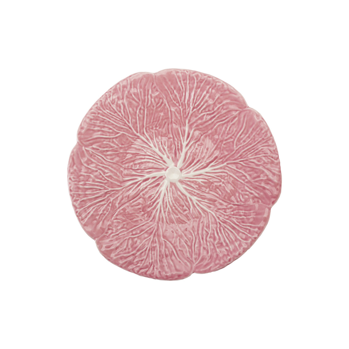 Stoneware Cabbage Shaped Plate, Pink