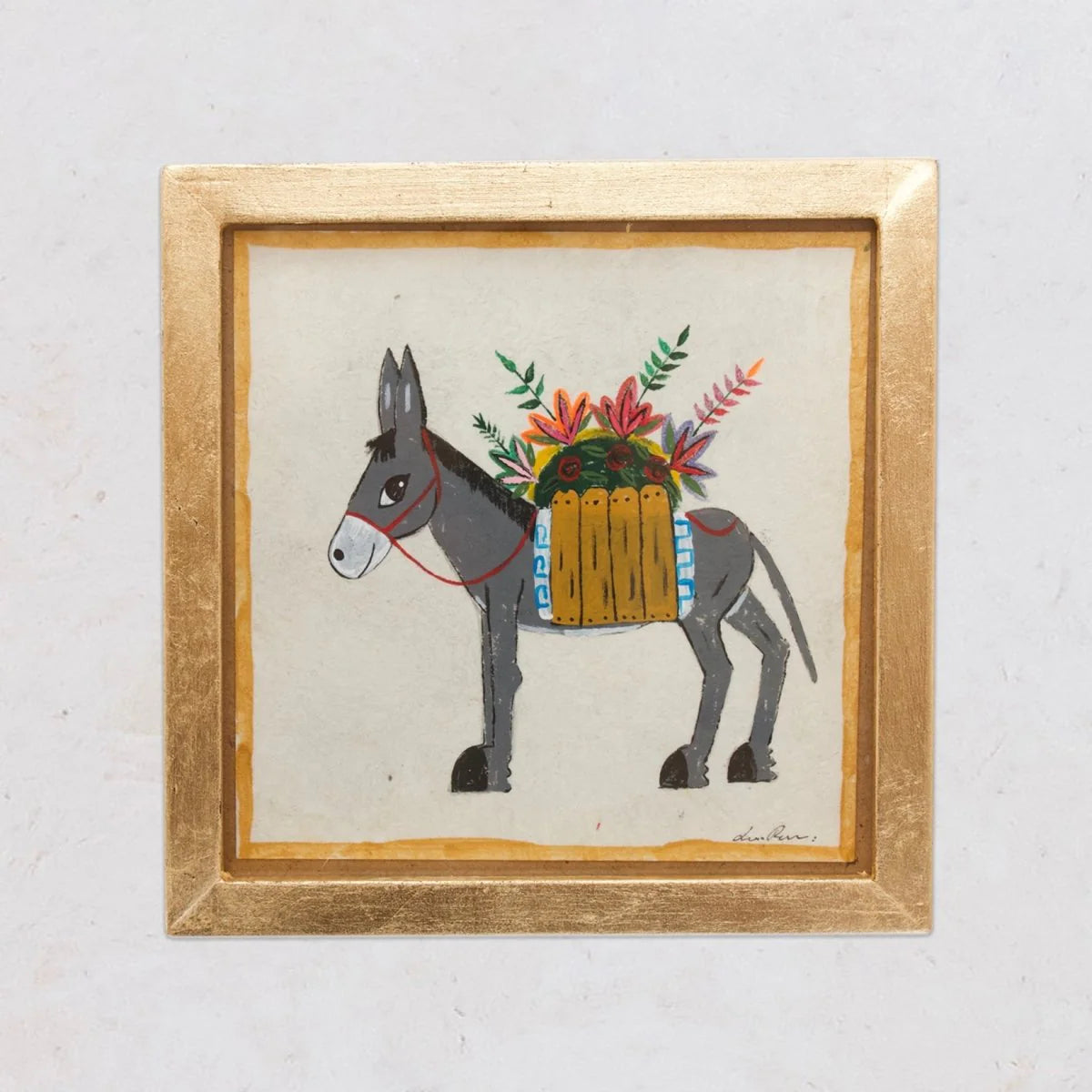 Riversong - Donkey with Blanket Painting