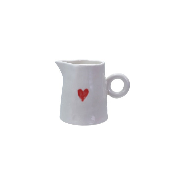 Stoneware Heart Creamer