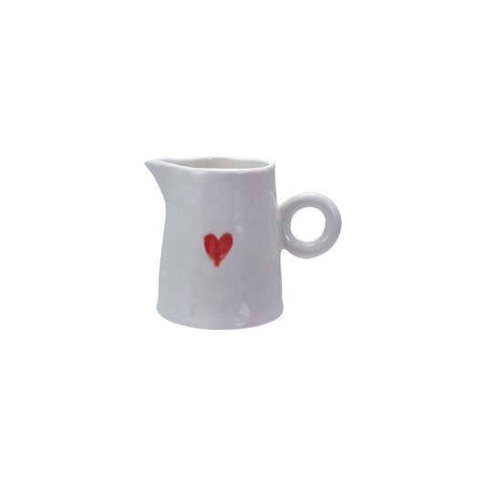 Stoneware Heart Creamer