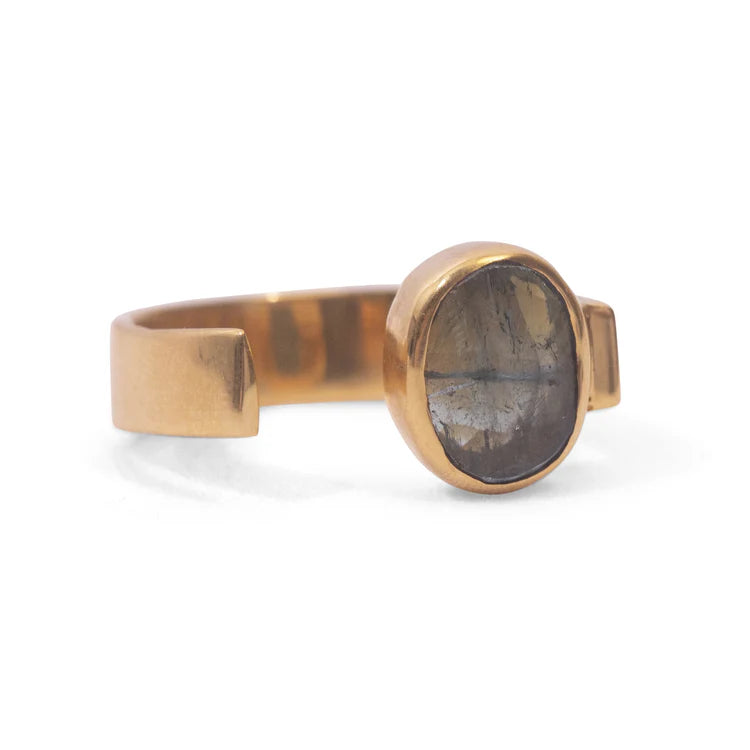 Watermelon Tourmaline Open Ring