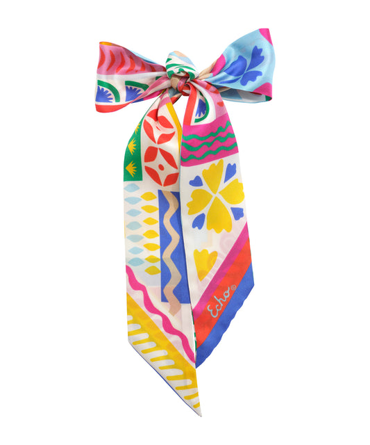 Costal Collage Silk Ribbon Scarf