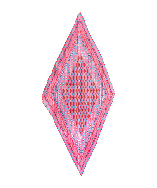 Clover Pleated Diamond Scarf