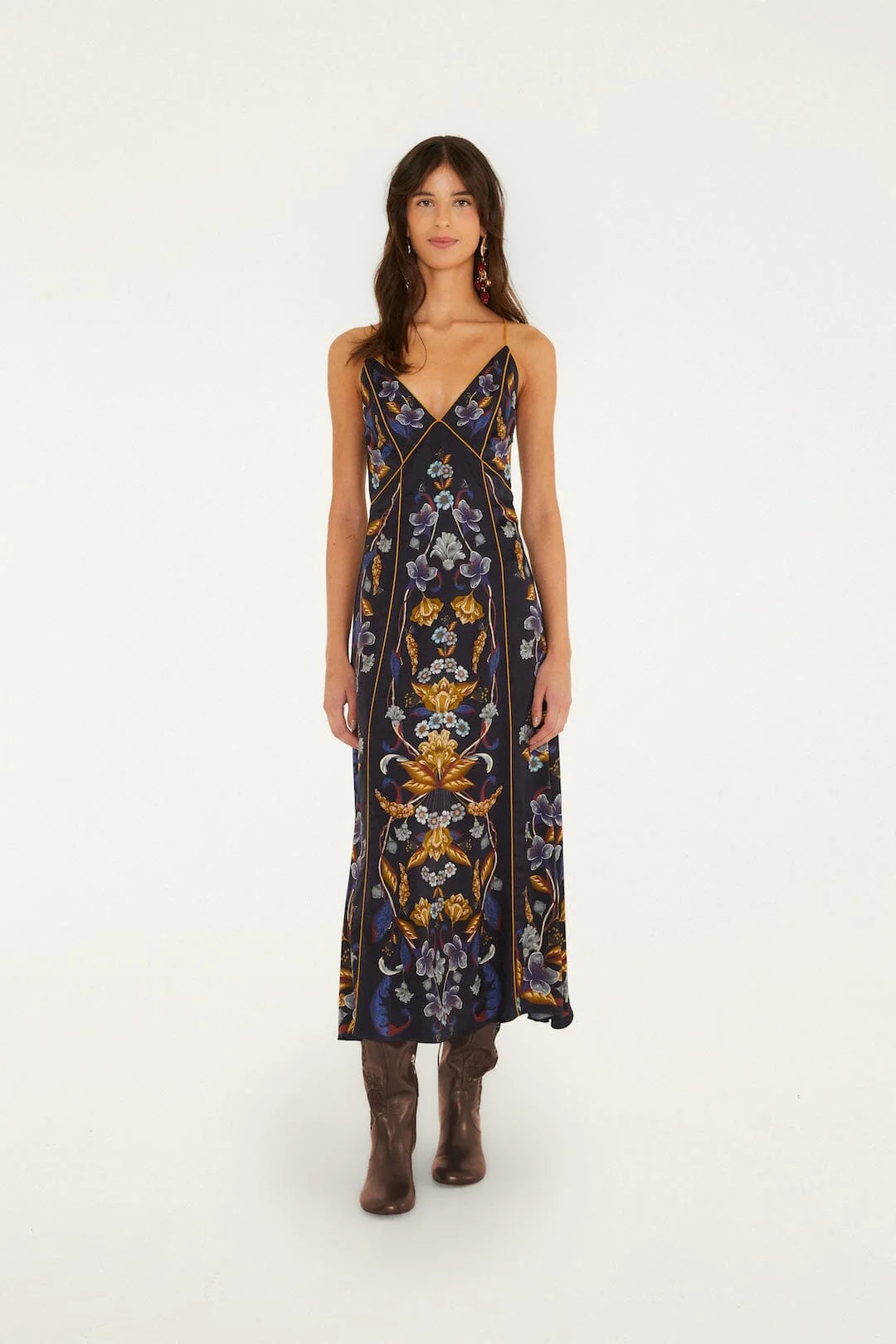 Farm Rio - Golden Nature Slip Dress