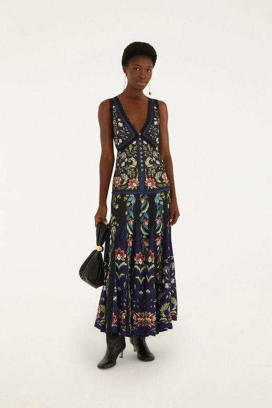 Farm Rio - Natalia Black Maxi Skirt
