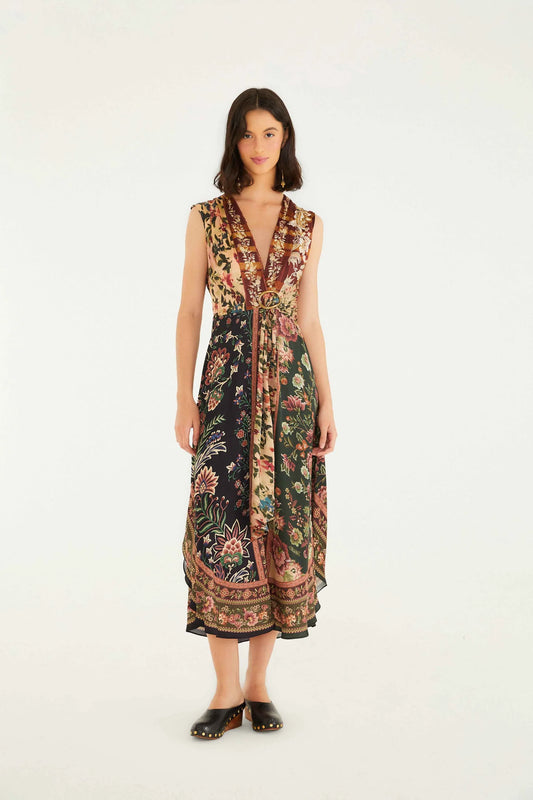Farm Rio - Winter Garden Sleeveless Maxi Dress