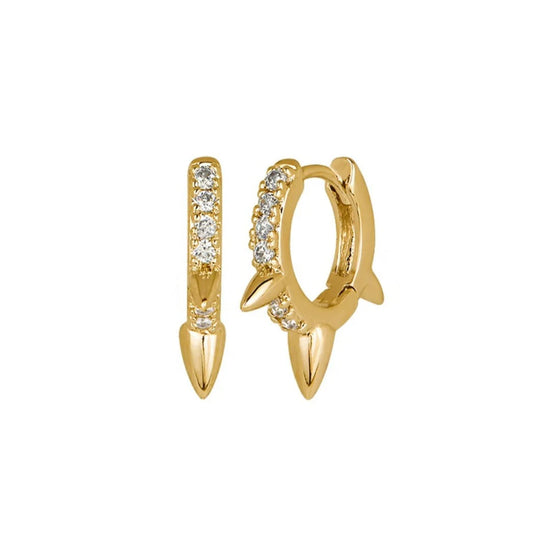 Frankie-Spike Huggie Hoop Earrings