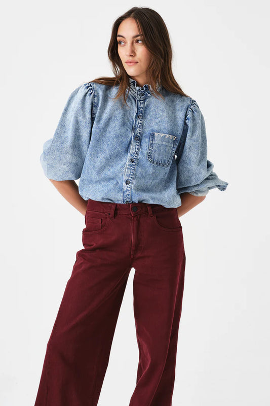 Seventy + Mochi - Gracie Twisted Jean in Mulberry