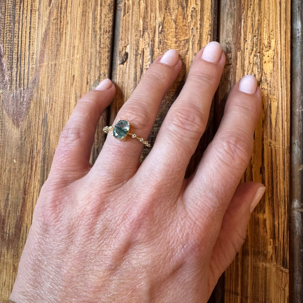 Sugarboo - Moss Agate Ring