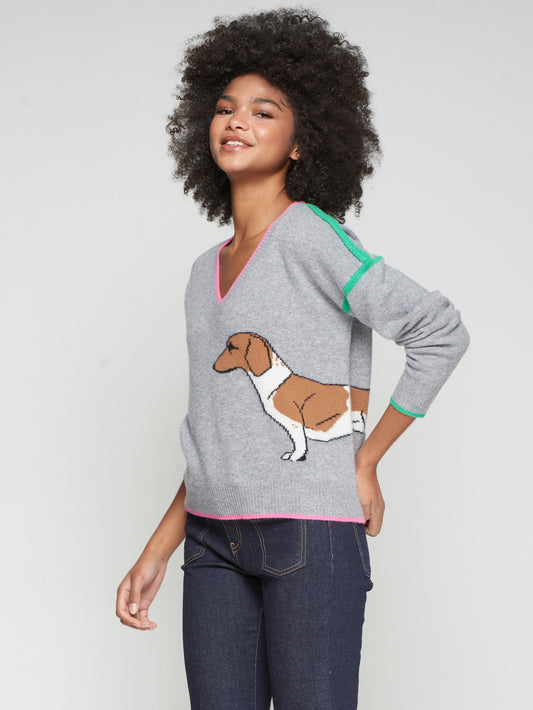 Vilagallo - Grey Dachshund Sweater