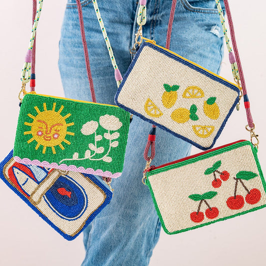 Seed Bead Clutch with Strap