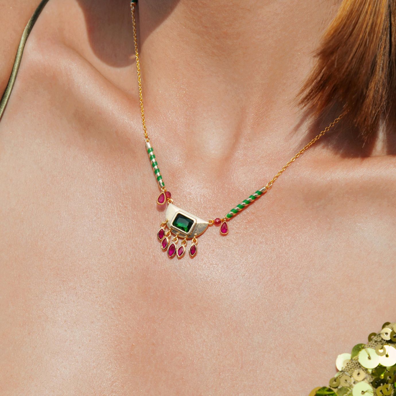 Nikole Necklace Emerald