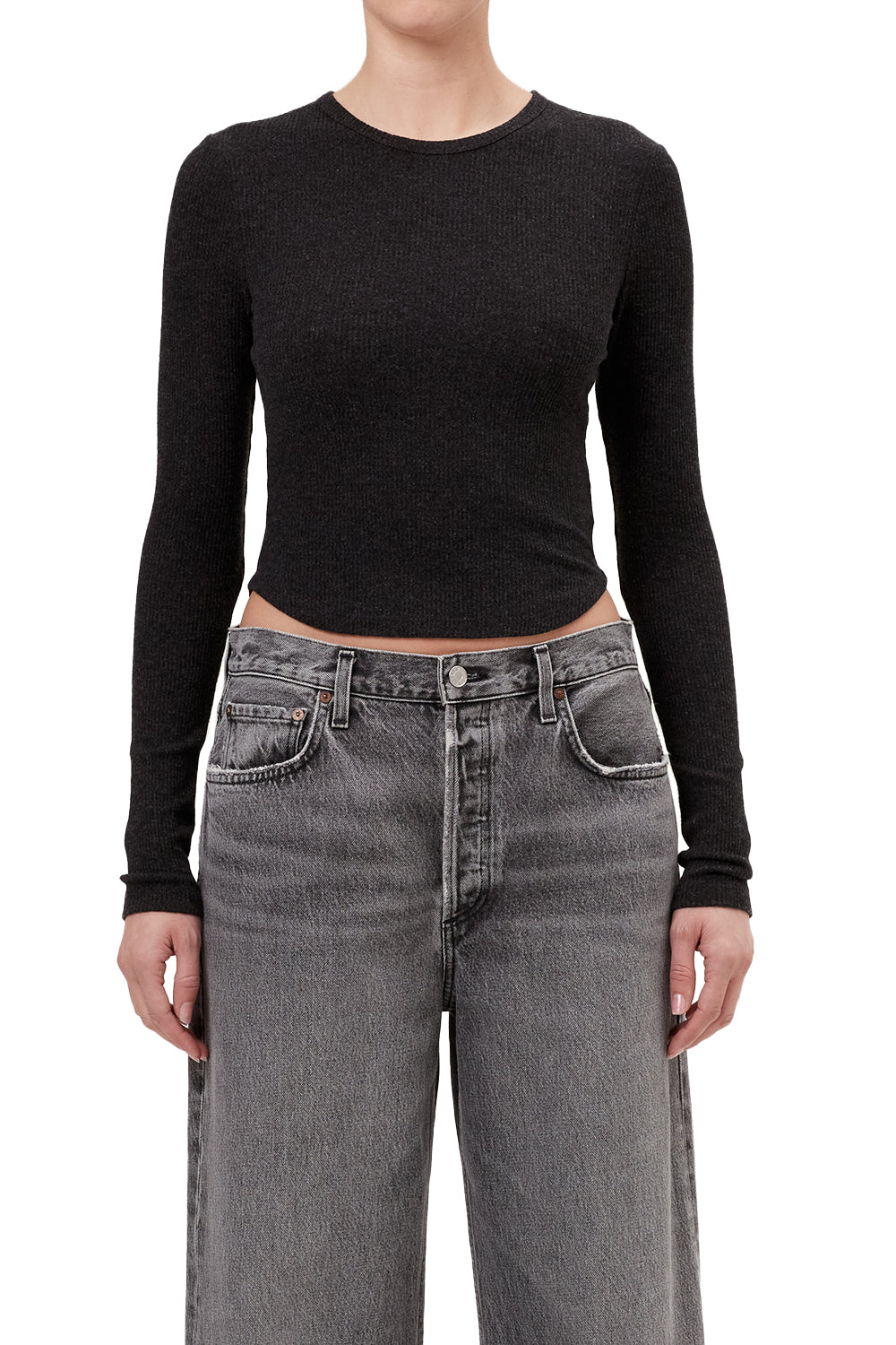 AGOLDE - Neema Tee in Black Heather