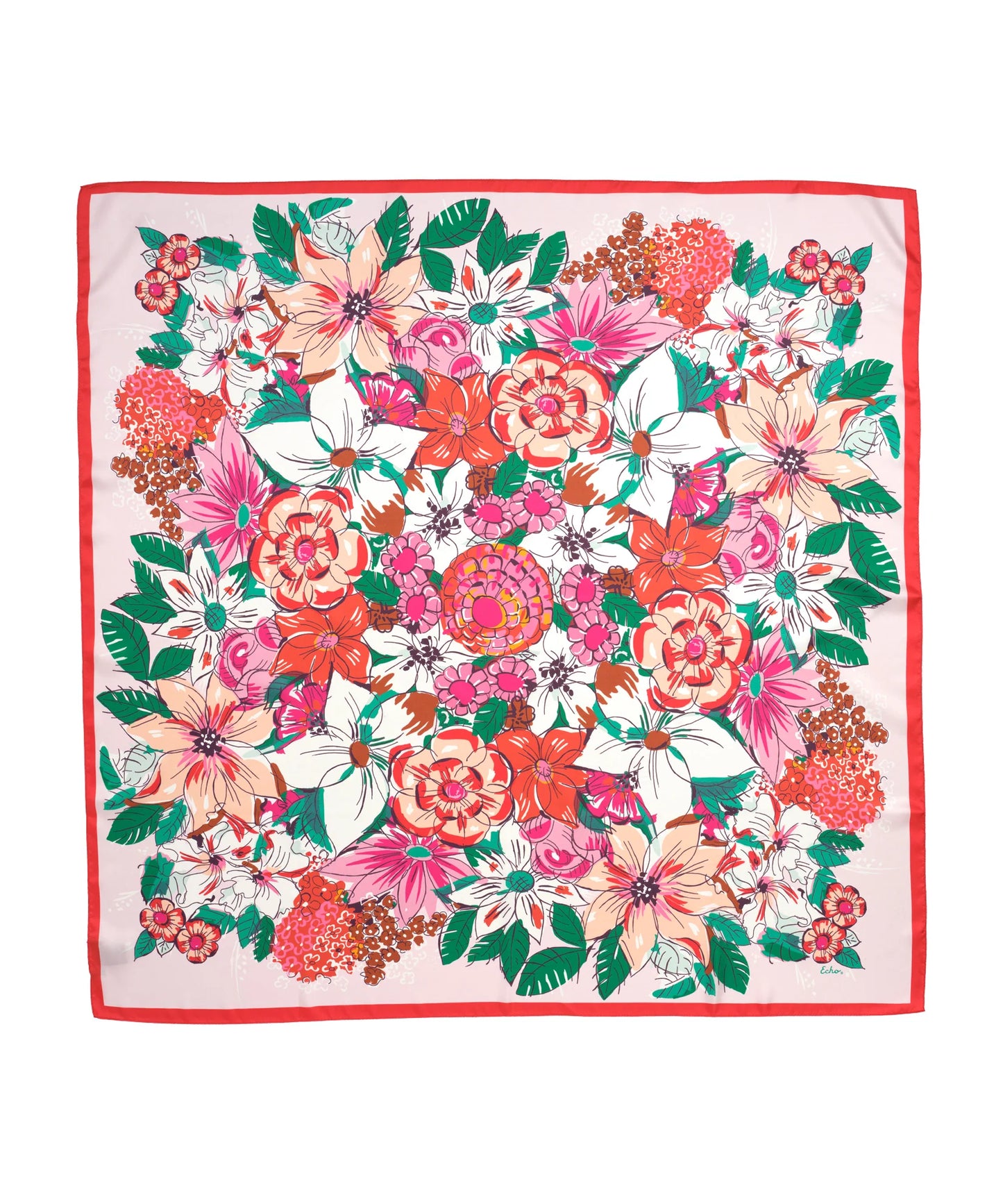 Floral Bouquet Silk Scarf