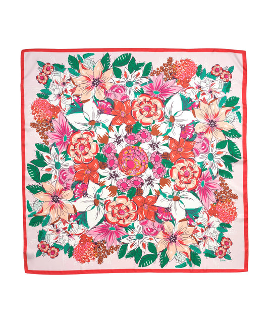 Floral Bouquet Silk Scarf
