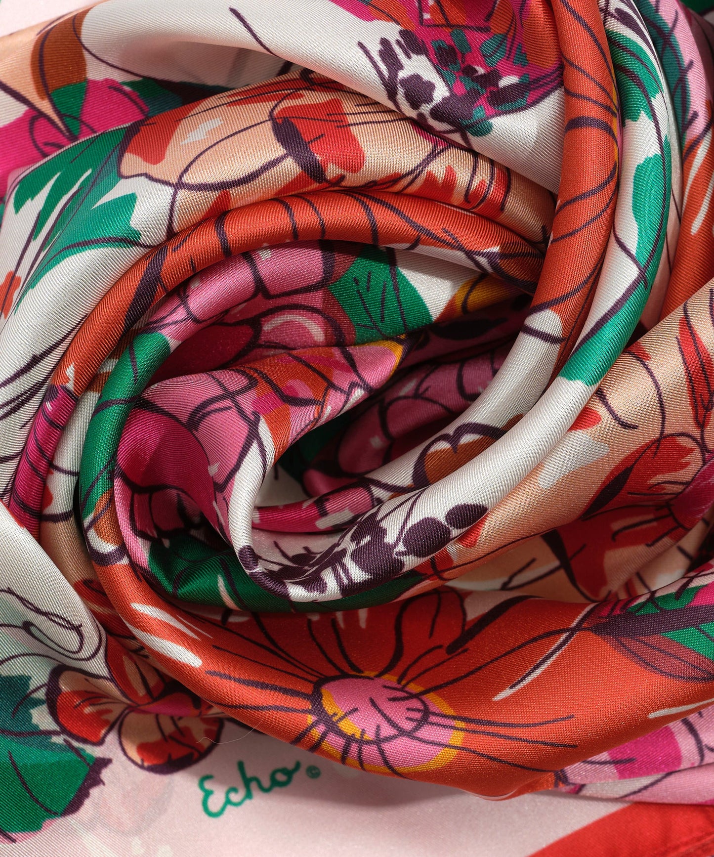 Floral Bouquet Silk Scarf
