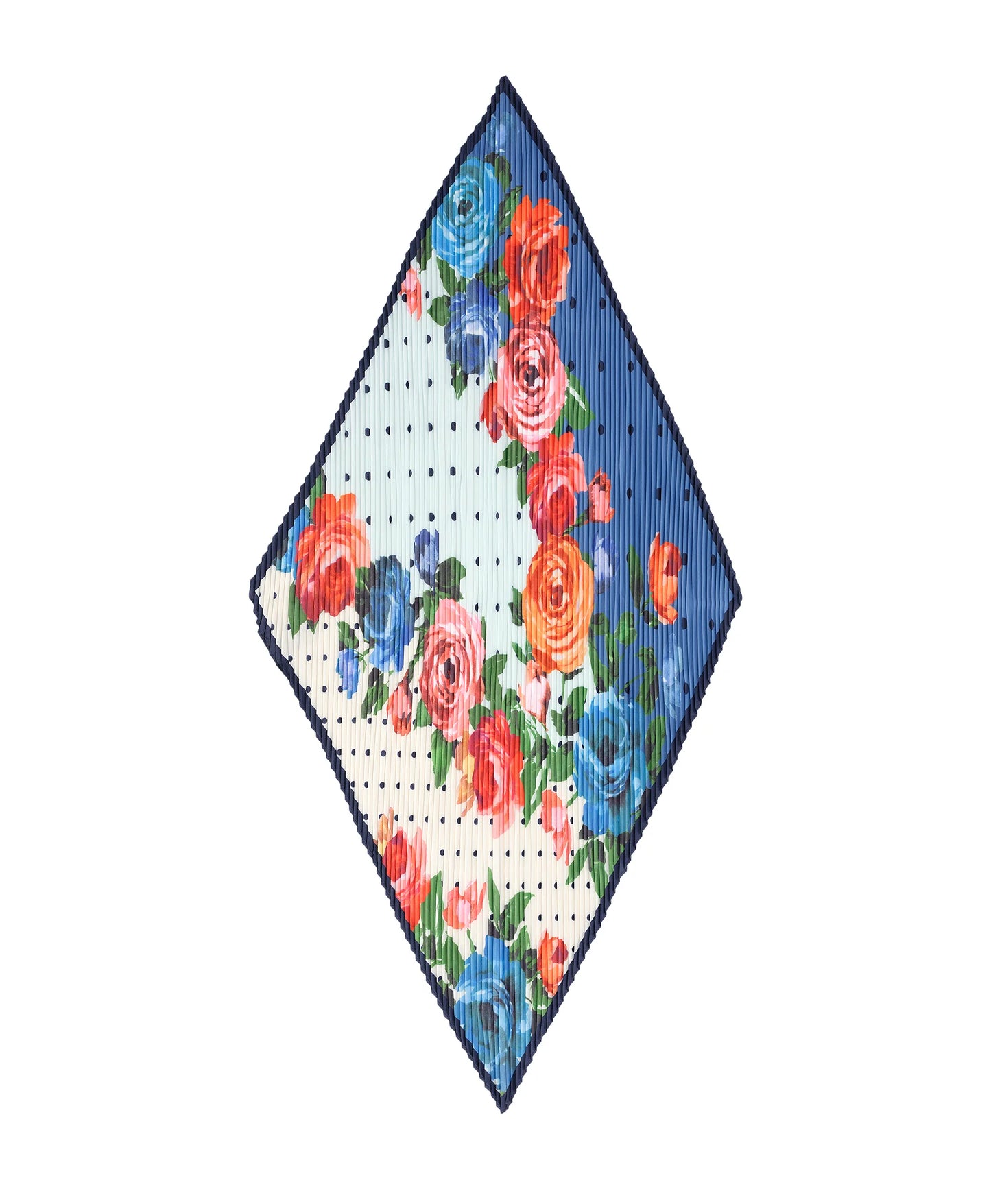 Classic Rose Pleated Diamond Scarf