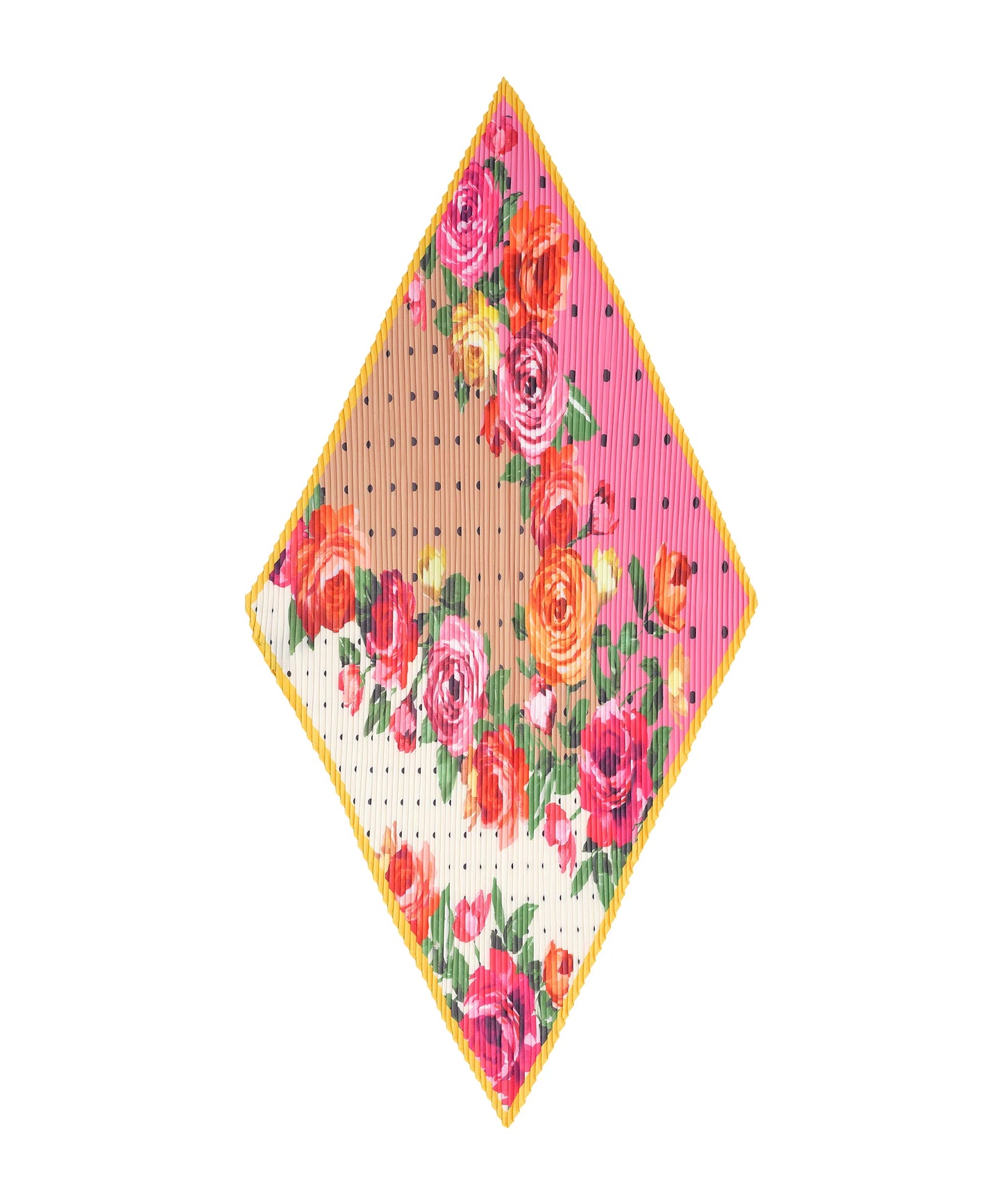 Classic Rose Pleated Diamond Scarf