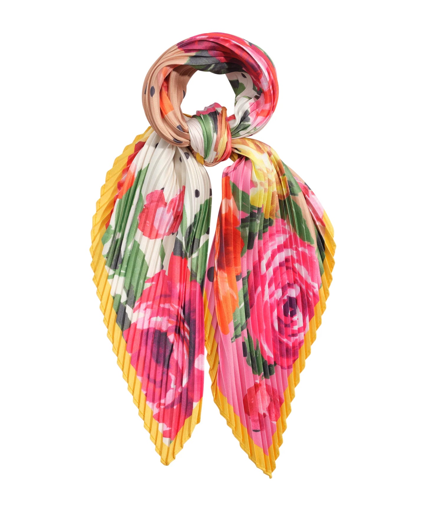 Classic Rose Pleated Diamond Scarf