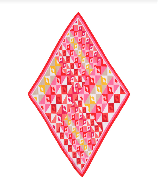 Mosaic Geo Pleated Diamond Scarf