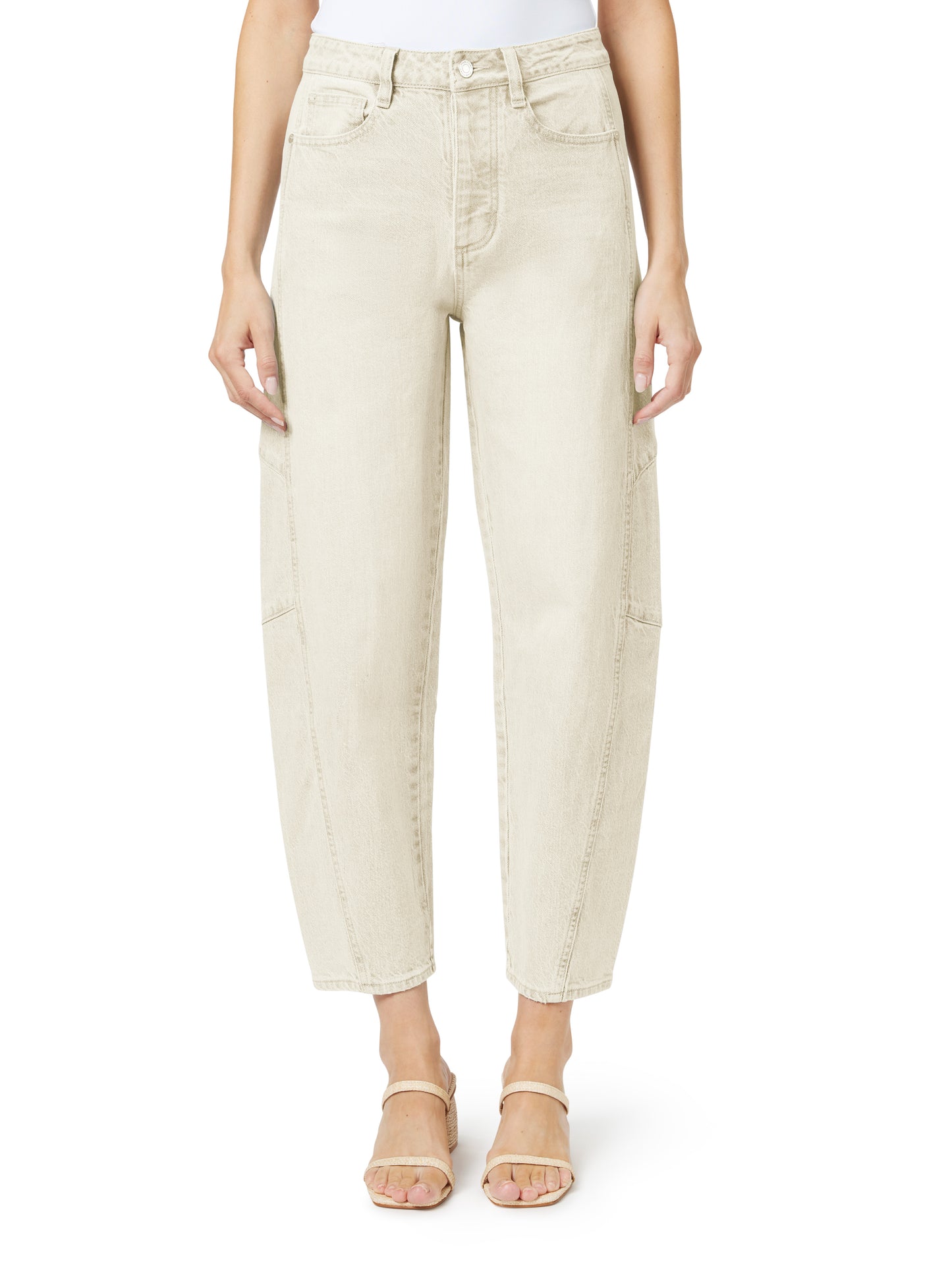 Habitual - Cropped Barrel Jean In Ecru