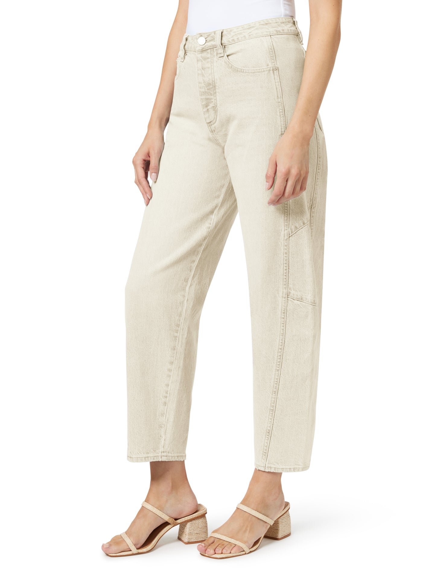 Habitual - Cropped Barrel Jean In Ecru