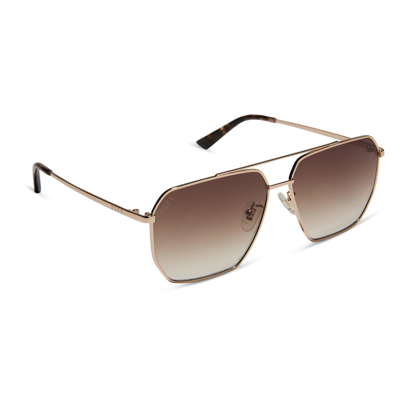 DIFF Sunglasses - Berkely Gold + Brown Gradient Polarized Glasses