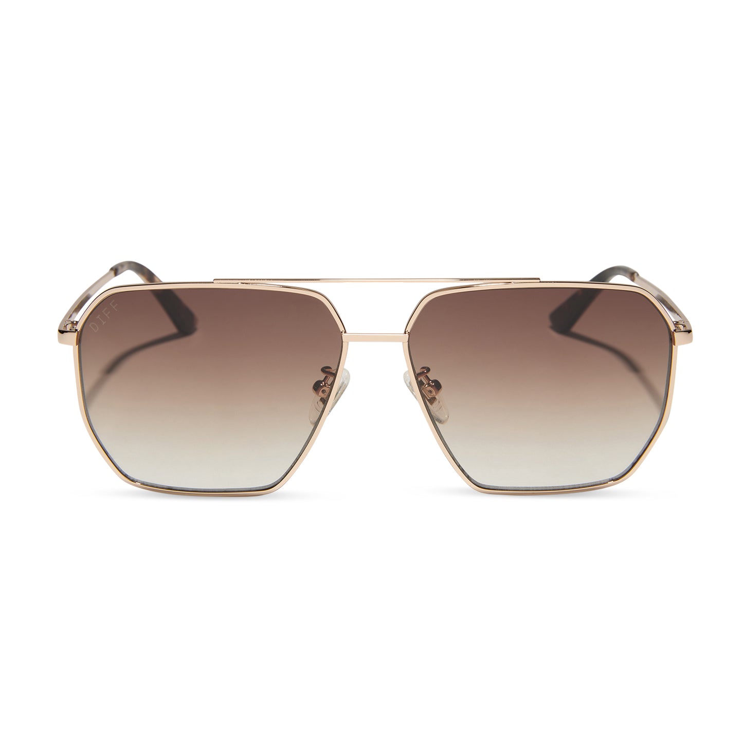 DIFF Sunglasses - Berkely Gold + Brown Gradient Polarized Glasses