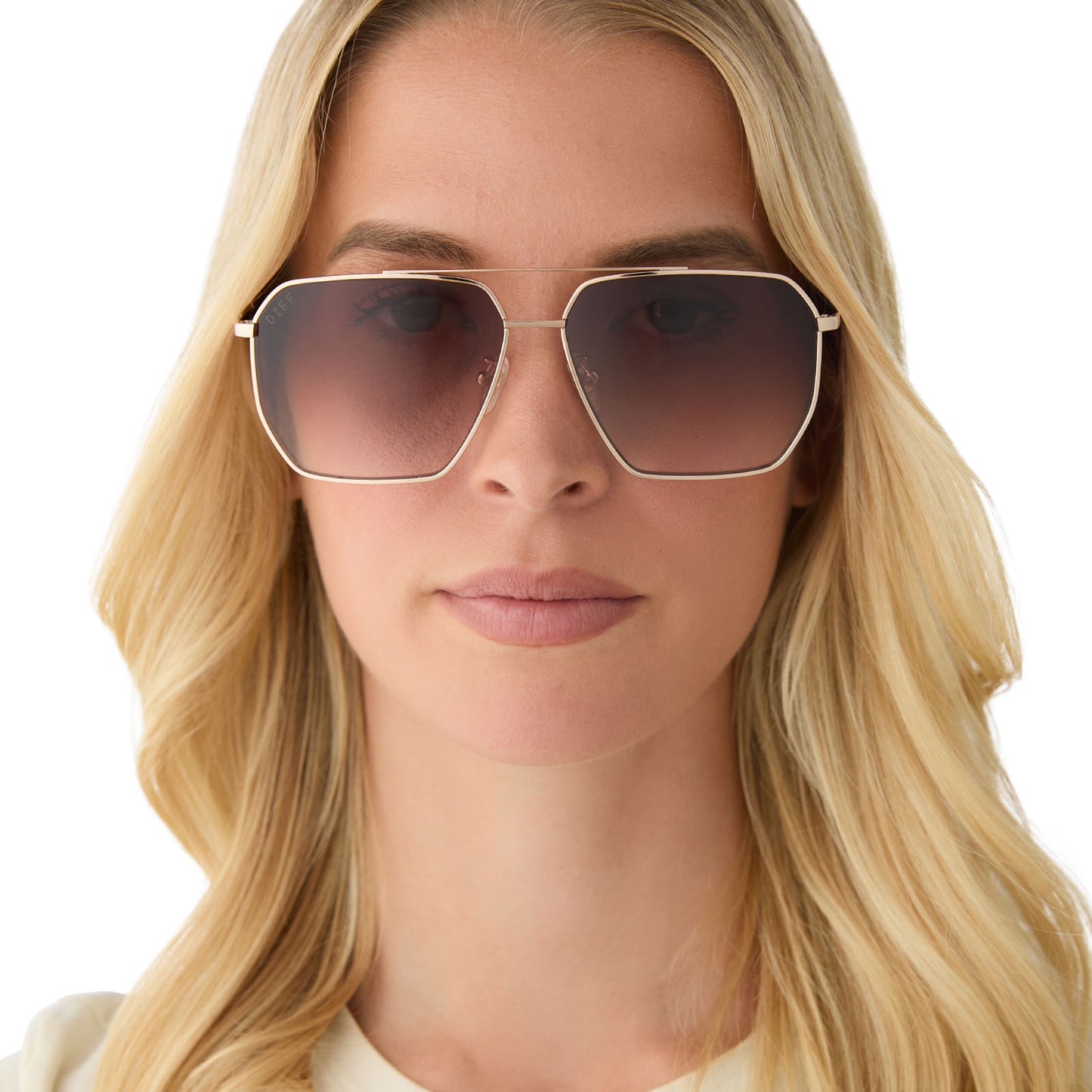 DIFF Sunglasses - Berkely Gold + Brown Gradient Polarized Glasses