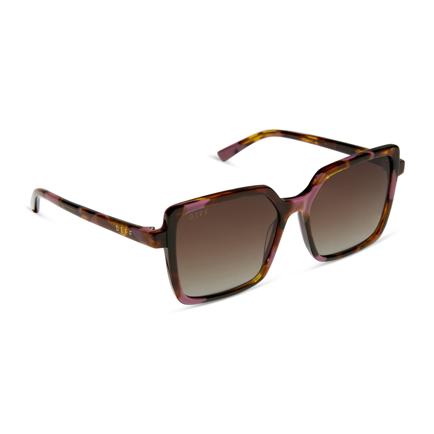 DIFF Sunglasses - Esme Torino Tortoise + Brown Gradient