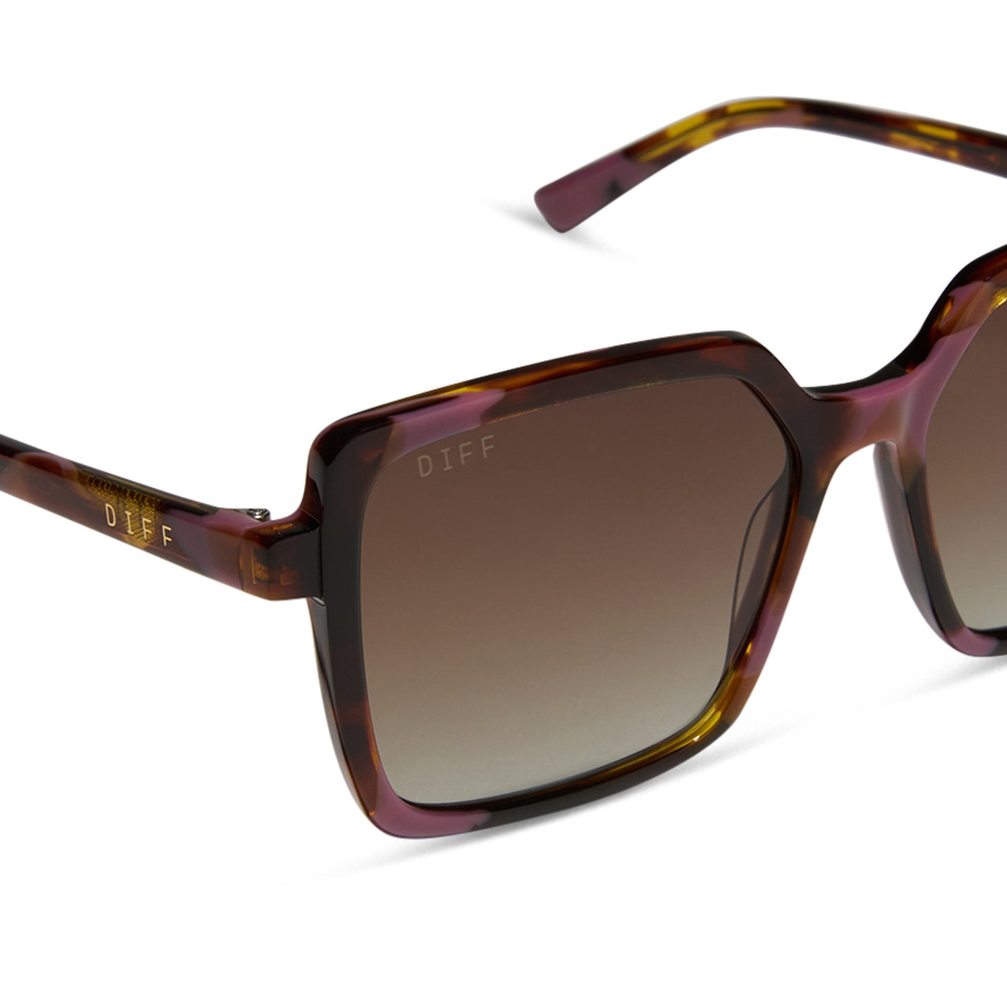 DIFF Sunglasses - Esme Torino Tortoise + Brown Gradient