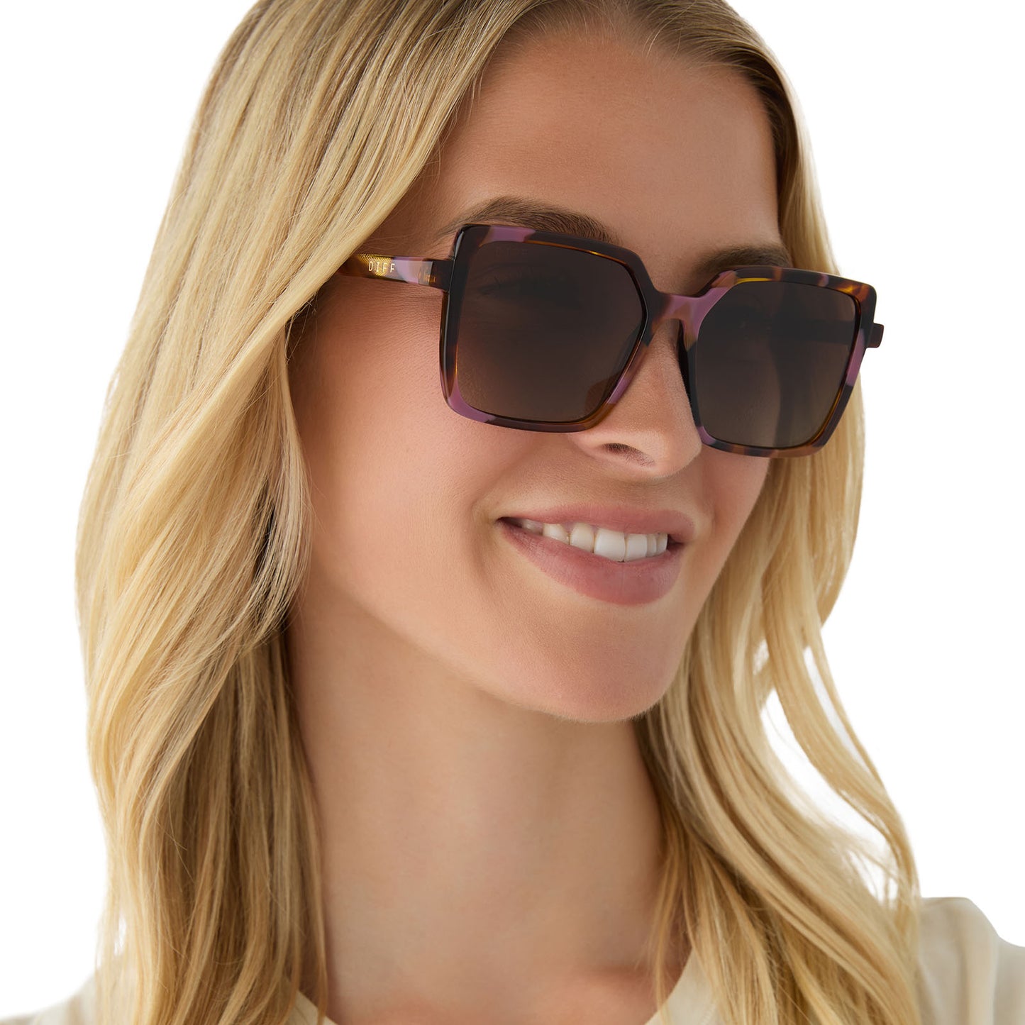 DIFF Sunglasses - Esme Torino Tortoise + Brown Gradient