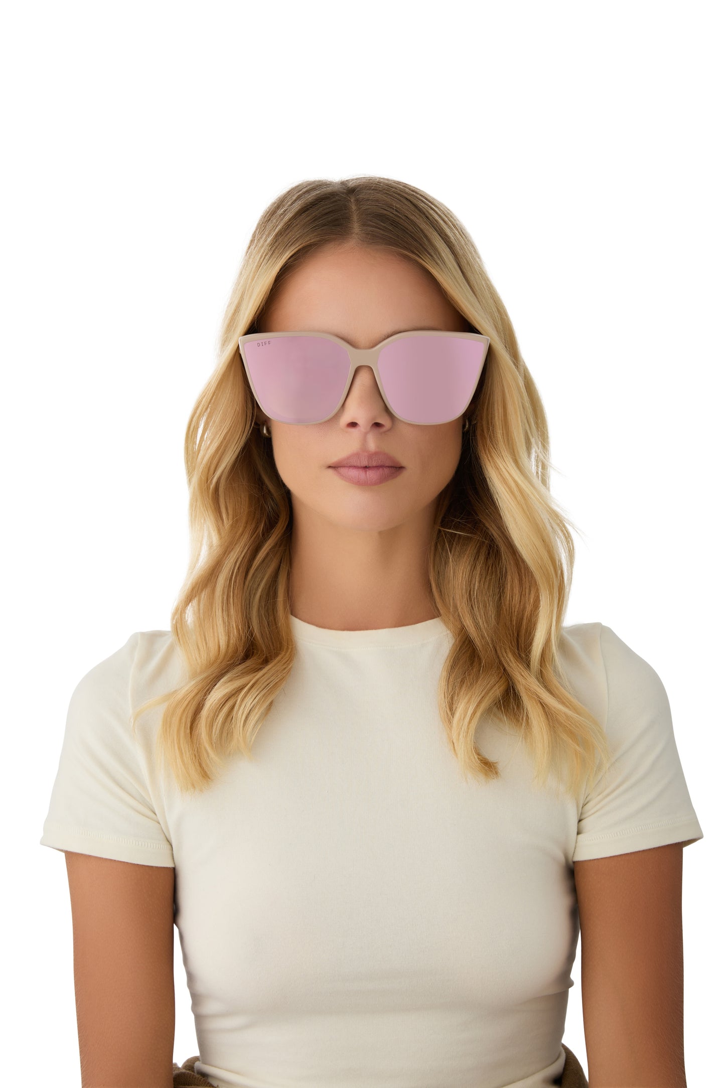 DIFF Sunglasses - Gjelina Almond + Taupe Mirror