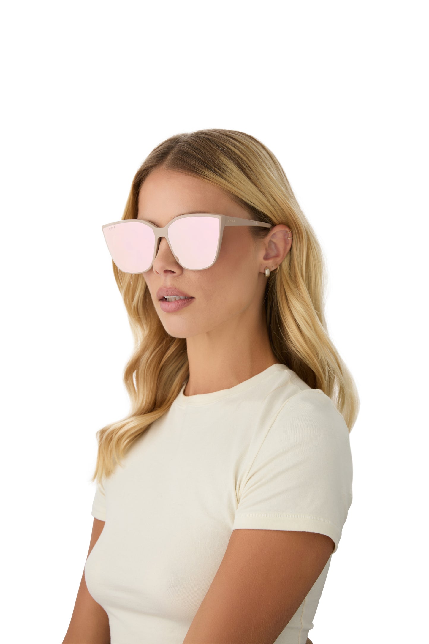 DIFF Sunglasses - Gjelina Almond + Taupe Mirror