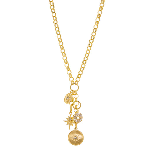 Rolo Link necklace w/t Charms
