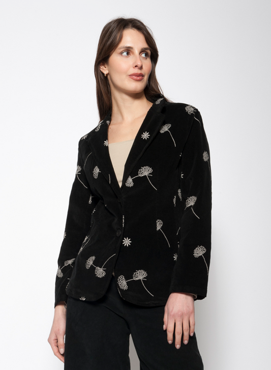 Embroidered Cord Jacket