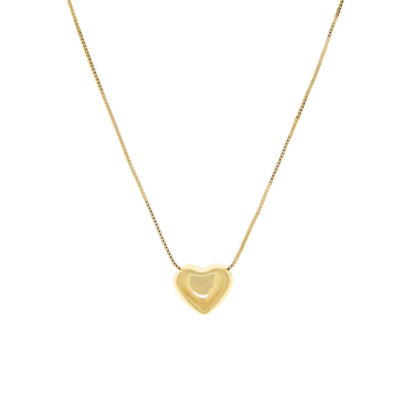Puffy Heart Adjustable Necklace